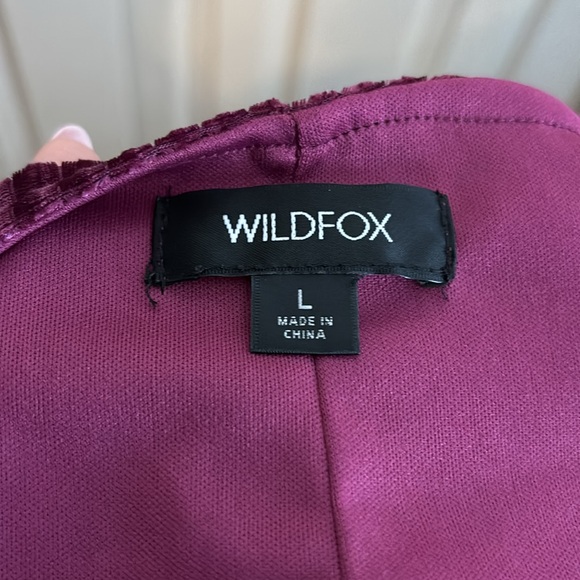 burgundy velvet long sleeve top - Picture 3 of 3
